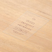 Deep Burgundy Classic Wedding Save the Date アクリル招待状 (レイダウン)