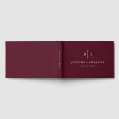 Deep Burgundy Elegant Classic Wedding ゲストブック (全面)