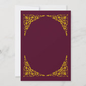 Deep Burgundy Islamic Wedding Invitation 招待状 (裏面)