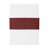 Deep Burgundy Ivory Stripe Oval Old Money Wedding  招待状ベリーバンド (裏面例)