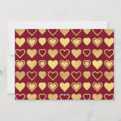 Deep Burgundy Luxury Hearts Valentine’s Gift シーズンカード (裏面)