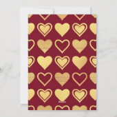 Deep Burgundy Luxury Hearts Valentine’s Gift Photo シーズンカード (裏面)