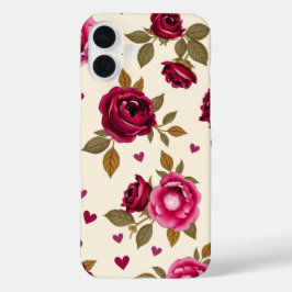 Deep Burgundy Roses iPhone 16 Plusケース