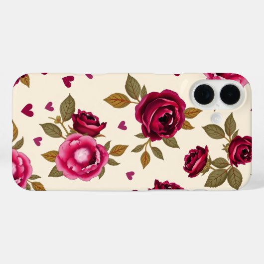 Deep Burgundy Roses Case-Mate iPhoneケース (裏面 (横))