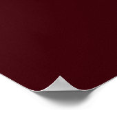 Deep Burgundy White Floral | Wedding Seating Chart ポスター (角)