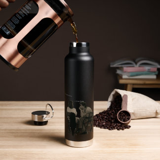 Deep Conversations Black Coffee (Minimalist Art  ウォーターボトル