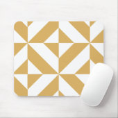 Deep Cool Gold Geometric Deco Cube Pattern マウスパッド (マウス)