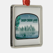 Deep Creek Lake Maryland Deer メタルオーナメント (右)