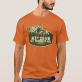 Deep Creek State Recreation Area Alaska Retro Badg Tシャツ (正面)