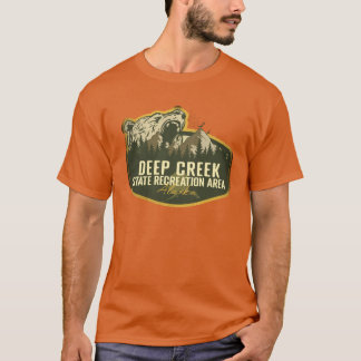 Deep Creek State Recreation Area Alaska Retro Badg Tシャツ