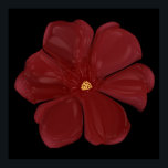 Deep Crimson Moody Bloom Glossy Dark Botanical Flo ポスター<br><div class="desc">Embrace the drama of nature with this deep crimson bloom. This striking digital illustration features a bold red flower with a high-gloss, almost porcelain finish, set against a deep, moody background. Perfect for lovers of dark botanical art, gothic garden aesthetics, and moody floral decor. This piece captures a sense of...</div>