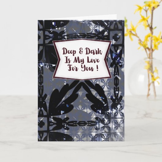 Deep & Dark Is My Love for You Anniversary  カード (黄色い花)