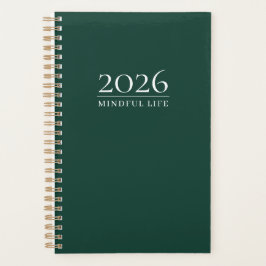 Deep Emerald 2026 Planner | Custom Title & Initial プランナー手帳