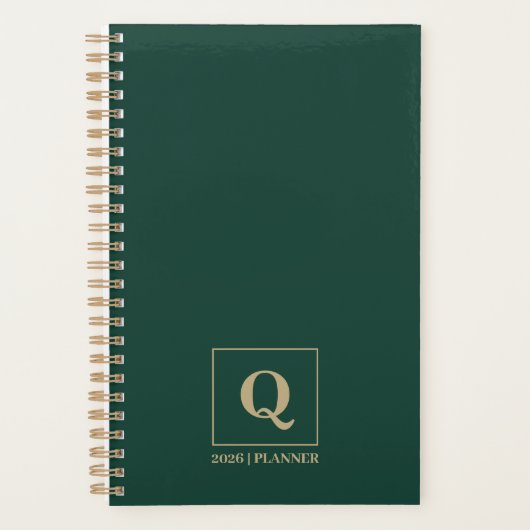 Deep Emerald Personalized Planner プランナー手帳 (正面)