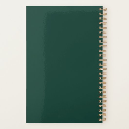 Deep Emerald Personalized Planner プランナー手帳 (裏面)