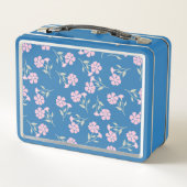 Deep Floral Pattern Metal Lunch Box for Stylish St メタルランチボックス (裏面)