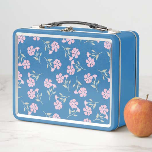 Deep Floral Pattern Metal Lunch Box for Stylish St メタルランチボックス (インサイチュ)