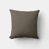 Deep Forest Brown Solid Throw Pillow クッション (正面)
