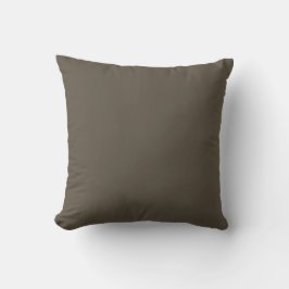 Deep Forest Brown Solid Throw Pillow クッション