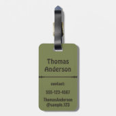 Deep Forest Color Combination ラゲッジタグ (裏面縦)