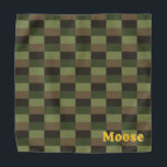 Deep Forest Color Combination with Yellow バンダナ<br><div class="desc">Color combination of green,  dark green,  some brown and black. 
Like a deep forest with tall trees on a cloudy day. Quite dark. And green.
Add your friend's name if you like. In beautifully contrasting sunny yellow.</div>