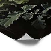 Deep Forest Fern And Mushrooms, Woodland Moody ポスター (角)