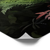 Deep Forest Fern, Woodland Moody Wall Print, Dark ポスター (角)