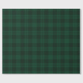  Deep Forest Green and Black Tartan ラッピングペーパー (フラット)