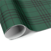  Deep Forest Green and Black Tartan ラッピングペーパー (ロールコーナー)