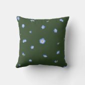 Deep Forest Japanese Nemophila Floral Pattern クッション (裏面)