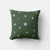 Deep Forest Japanese Nemophila Floral Pattern クッション (正面)