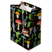 Deep Forest Magic: Colorful Mushrooms Pattern ミディアムペーパーバッグ (裏面アングル)