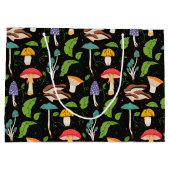 Deep Forest Magic: Colorful Mushrooms Pattern ラージペーパーバッグ (裏面)