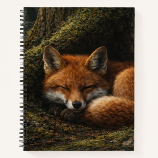 Deep Forest Slumber | Red Fox Art | Notebook ノートブック (正面)
