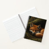 Deep Forest Slumber | Red Fox Art | Notebook ノートブック (内部)