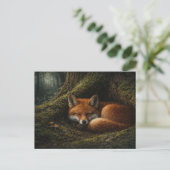 Deep Forest Slumber | Red Fox Art | Postcard ポストカード (スタンド正面)