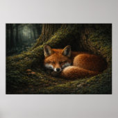 Deep Forest Slumber | Red Fox Art | Poster ポスター (正面)