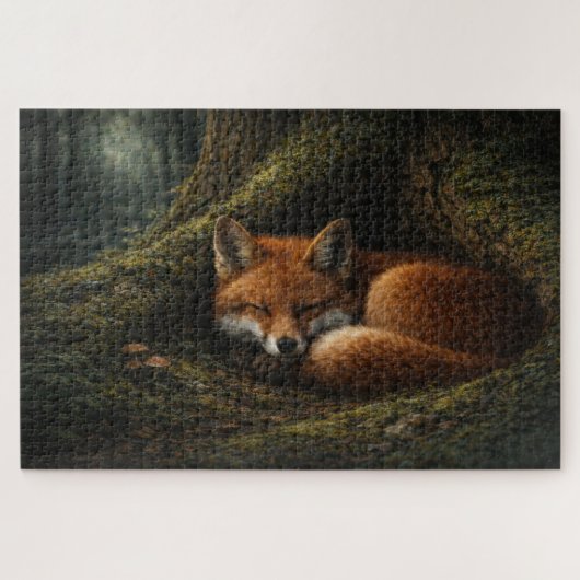 Deep Forest Slumber | Red Fox Art | Puzzle ジグソーパズル (横)