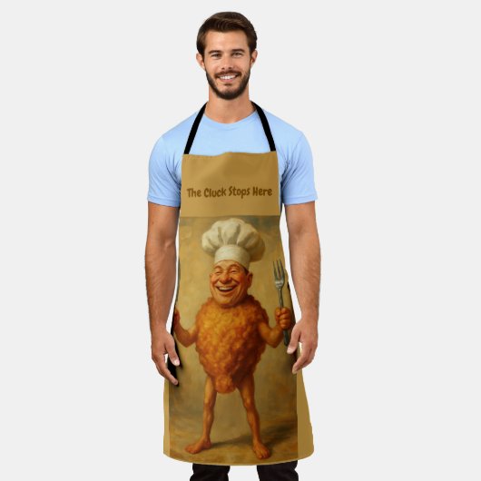 “Deep Fried Dreams” –  A Humorous Portrait エプロン (着用した状態)