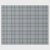 Deep Gray-Blue and Soft Gray Plaid ラッピングペーパー (フラット)