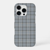 Deep Gray-Blue and Soft Gray Plaid iPhoneケース (裏面)