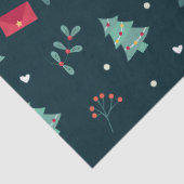 Deep Green Christmas Trees Perfect Gift 薄葉紙 (詳細)