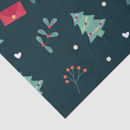 Deep Green Christmas Trees Perfect Gift 薄葉紙 (詳細)