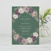 Deep Green Magnificent Woodland Wedding 招待状 (スタンド正面)