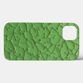 Deep Green Organic Textured iPhone Case Case-Mate iPhoneケース (裏面 (横))