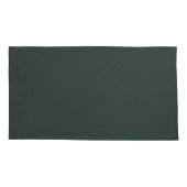 Deep Green Solid Plain Color 枕カバー (裏面)