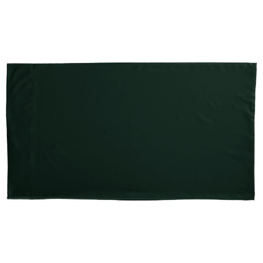 Deep Green Solid Plain Color 枕カバー (正面)