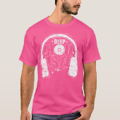 Deep House Dance Music Headphones Tシャツ (正面)