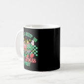 Deep In Christmas Bauble Festive Checkered Xmas  コーヒーマグカップ (正面左)