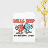 Deep In Christmas Srit Funny Christmas Saying  カード (黄色い花)